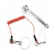 Securing Orange Wire PU Coated Retractable Tool Lanyard Fall Protection Stop The Drop
