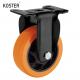 75mm 3inch Rotating PU/PVC Caster Wheel for Industrial Trolley Furniture in Orange