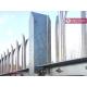 2.4m high W pale  galvanised Steel Palisade Fence | China steel fence factory sales