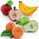 Mini Plant Figures Playsets 4 PCS Realistic Apple Pear Orange Banana Model Toy Collection