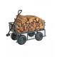 Green Portable Heavy Duty 4 Wheels Steel Tool Trolley Wagon Garden Cart Durable
