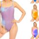 Ladies One Piece Swimsuit Purple Durable  Abrasion-Resistant Sexy  Women Good Sunscreen Effect