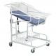 Adjustable One Crank Hospital Baby Cot Powder Coated Steel