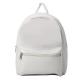 25cm 31cm Womens Waterproof Backpack PU White Backpack With Gold Zipper