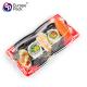 Factory price cheap 8.5 inch transparent plastic packaging sushi tray