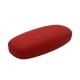 Cute Ladies Clamshell Glasses Case , Red Leather Optical Glasses Case