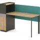 1.3M / 1.5M Office Table Cubicle Partition Wooden With Bookshelf