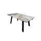 DT-1031 Extendable Dining Table for Home Ceramic and Tempered Glass Panels in Spacious Areas