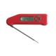 Red Color Instant Read Digital Food Thermometer Waterproof With Backlight LDT -