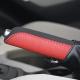 Black Leather Red Suede Handbrake Cover for Mazda CX-5 Hand-Stitched Cover