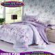 Wholesale Pure Cotton Purple Flower Queen King Size Bedding Sets