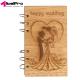 Happy Wedding Wooden Couple Notebook Laser Cut Your Logo