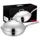 18/8 Stainless Steel Kitchen Non Stick Cooking Pot Wok With SS Lid