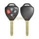 4 Buttons Toyota Remote Key Shell Black Silver Blade Original Structure
