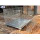 Rigid Mesh Metal Pallet Cage Collapsible Hot Dipped Galvanized Steel Wire