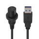 Mini USB Male to Micro USB Female Waterproof Extension Cable With Flush Mount Panel For Car Truck Boat Motorcycle Computer