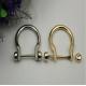 Custom top quality light gold and nickel color metal d-ring,can removeble d buckle 42*47mm