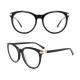 Eco Friendly Round Acetate Glasses Classic Retro Clear Lens Eyeglasses Frame 55mm