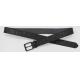 Embossed Letters Mens Casual Black Leather Belt With Black Painting Matt Buckle