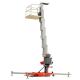 Single Mast Electric Lifting Platform Vertical Boom Lifter With AC DC Power Supply