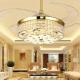 42 Inch Crystal Ceiling Fan Light , Modern European Style Ceiling Fans