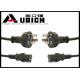 Right Angled Argentina Power Cord 3 Pin Plug To IEC C13 IRAM And UL Certification