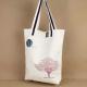 Embroidered Cotton Canvas Tote Bags Single Tree On The Surface Offset Printing
