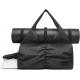 Polyester Black Yoga Gym Sports Duffel Travel Bag With Wet Dry Storage Pockets