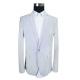 Blue Pinstripe Mens White Blazer Jacket Worsted Fabrics All Cotton Material