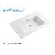 SWJ750 Bathroom Artificial Stone Basin Hotel Sanitary Ware Modern Design Styles Rectangle Shape Cabinet Basin
