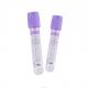 Sprayed K3edta Vacuum 2ml Glass Purple Blood Test Bottle OEM Label