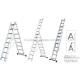 Natural Silver Anodized Aluminum Materrial Ladders Household Step Ladder