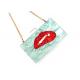 Open Closure Stylish Mouth Womens Clutch Bag Handbag With Fabric Lnternal Material