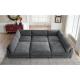 free combination Dark Gray Corduroy living room Sofa 6 - Piece sofa sets Upholstered Sectional sofa bed