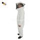 Breathable White Brown Cotton Agricultural Beekeeper Coveralls
