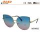 Women's big frame pretty color  fashionable sunglasses with metal frame, UV 400 Protection Lens