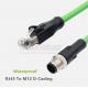 Waterproof M12 D-Coded Cirtular to RJ45 Ethernet Cable RJ45 Patch Cord with M12 Connector