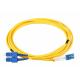 LSZH 9/125 IC SC Fiber Patch Cable  , Duplex Single Mode Fiber Optic Cable