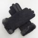 Fashion customized sheepskin touch screen gloves winter warm with fur cuff