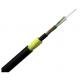 Aramid Yarn Fiber Optic Cable With High Tension Wire Double Jacket Aerial Adss 24 Core