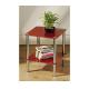 red tempered glass side table xyct-023