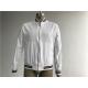 XS White Canvas Jacket With Rib Bergundy And Black Tipping And Silver Metal Zip