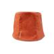 Flat Embroidery Logo Soft Fisherman Bucket Cap Winter Orange Women Men Fishing Hat