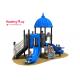 Castle Outlook Outdoor Playground Slides 510*320*390cm Innovative Design