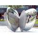 Mirror Electroplated Outdoor Garden Sculptures Abstract Stainless Steel Customized