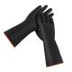 Chemical Resistance Industrial Rubber Gloves Heavy Duty Flocked Lining