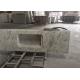 White Granite Prefab Kitchen Countertops With Polished Eased Edge Customized Size