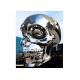 Customized Giant Polished Modern Stainless Steel Skullhead Sculpture