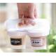 BPA Free Plastic Disposable Ice Cream Bowls With Pink And White Lids