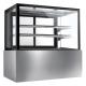 5ft Square Refrigerated Pastry Showcase , Glass Door Cake Display Fridge